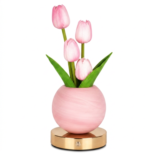 Lámpara de Tulipán | Luz Cálida Decorativa para Recámara y Sala