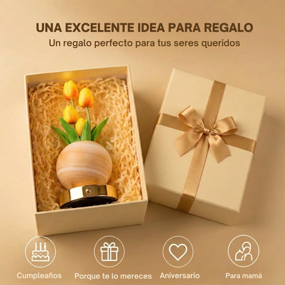 Lámpara de Tulipán | Luz Cálida Decorativa para Recámara y Sala